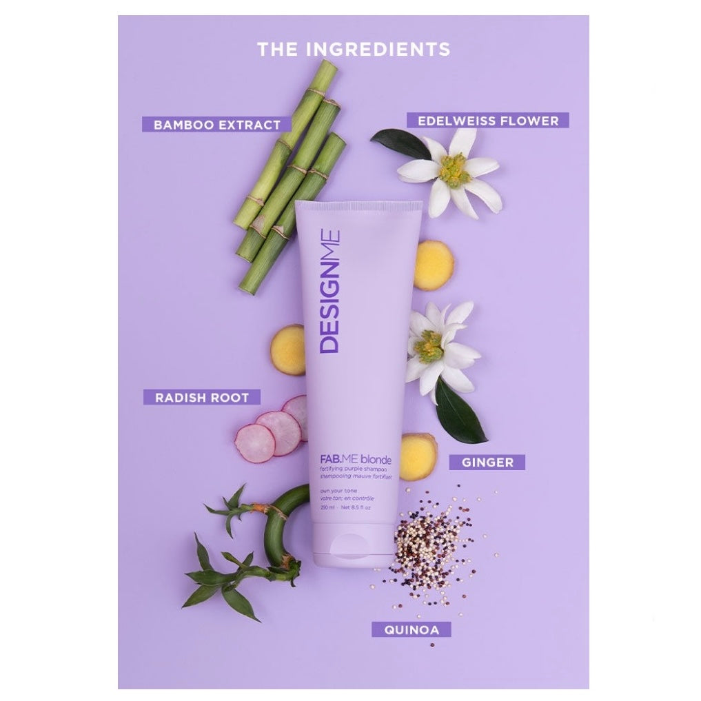 DESIGNME FAB.ME BLONDE FORTIFYING PURPLE SHAMPOO